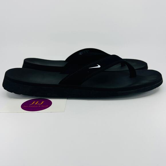 Nike Women's Celso Girl Comfort Thong Flip Flop Sandals Black 314870-011 Size 10 - Picture 1 of 13